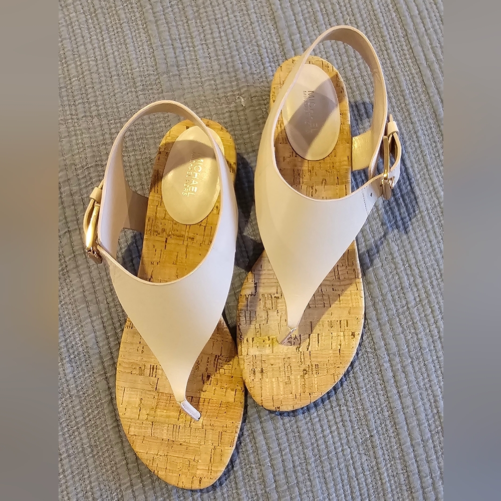 Michael Kors Tan and Cream Sandals 9.5